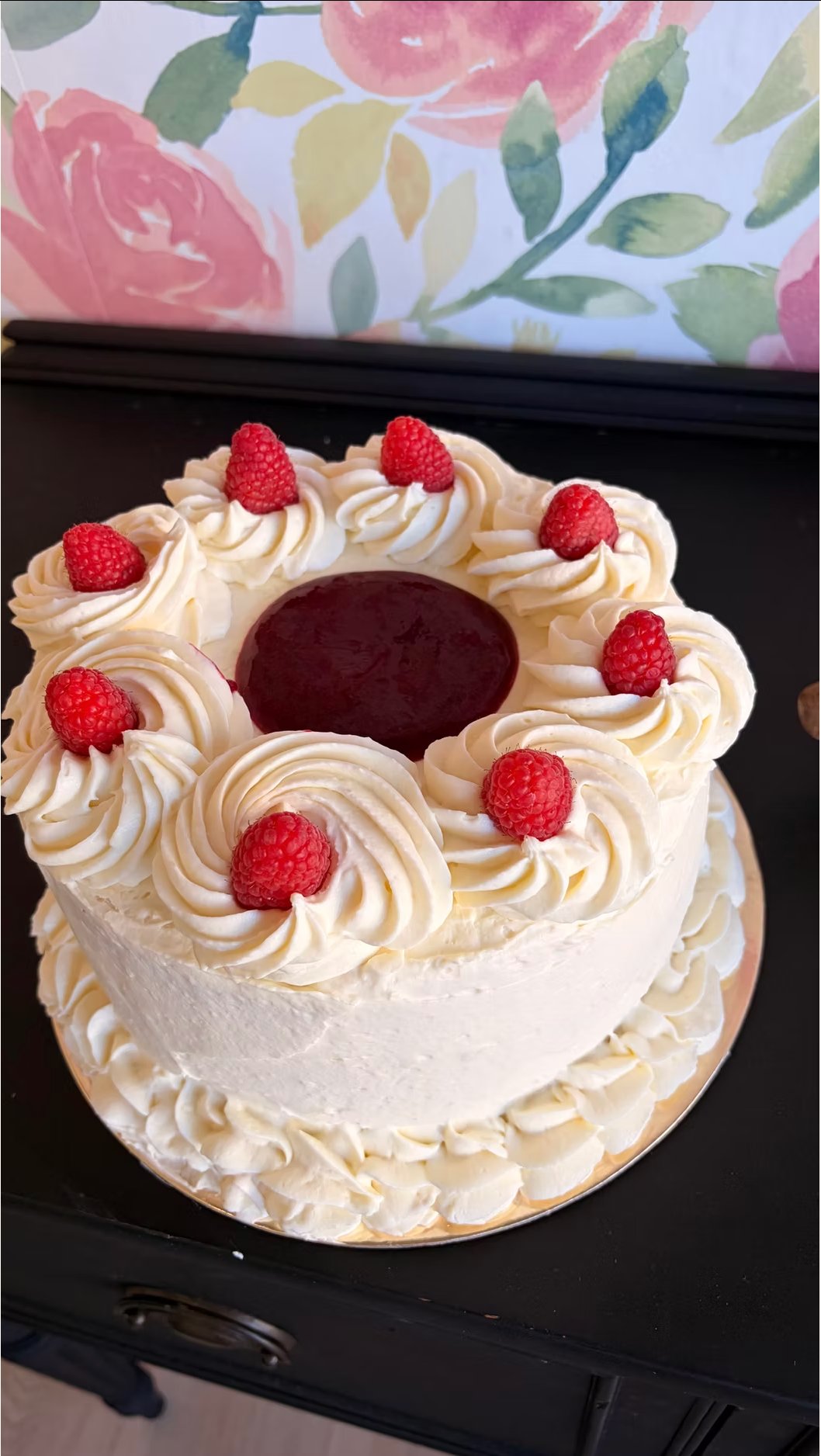 White Choc Raspberry cake