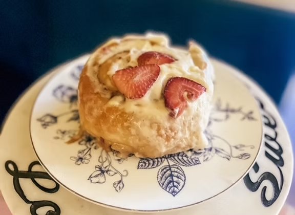 Strawberry cinnamon roll